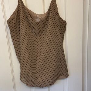 NY&C cami. Tan/brown with darker brown polka dots
